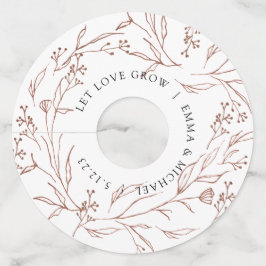 Etiqueta Para Copas De Vino Etiqueta para copa de vino de ramas botánicas vint