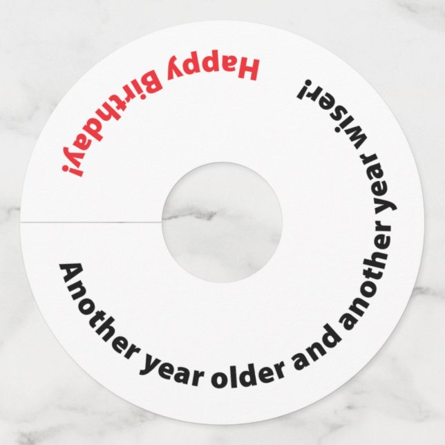Etiqueta Para Copas De Vino Famoso evento de cumpleaños otro año (Anverso)