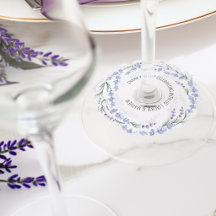 Favor de boda de corona de lavanda elegante