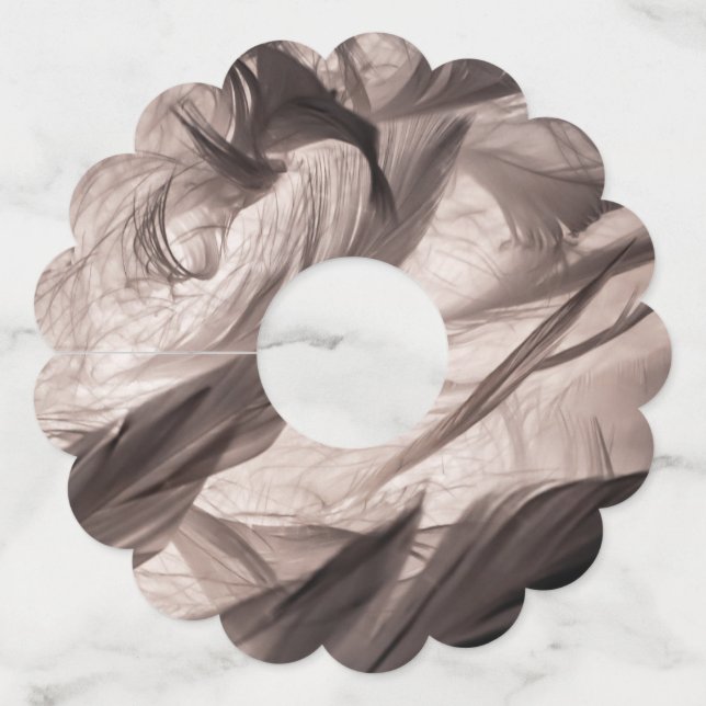 Etiqueta Para Copas De Vino Feathers (Reverso)