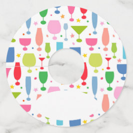 Etiqueta Para Copas De Vino Fiesta de cócteles