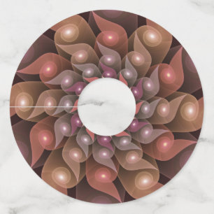 Etiqueta Para Copas De Vino Flor surrealista brillante modernidad Resumen arte