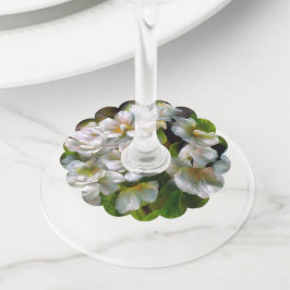 Etiqueta Para Copas De Vino Flores de Apple