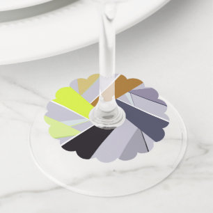 Etiqueta Para Copas De Vino Forma geométrica abstracta 8