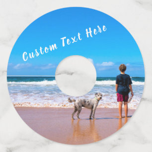 Etiqueta Para Copas De Vino Foto y texto personalizado - Su propio diseño - Mi