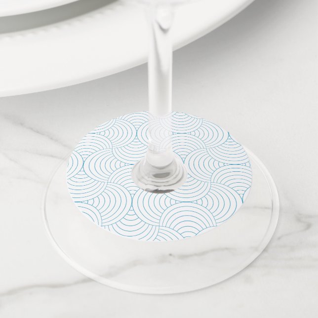 Etiqueta Para Copas De Vino geométrico #2 (Detalle)