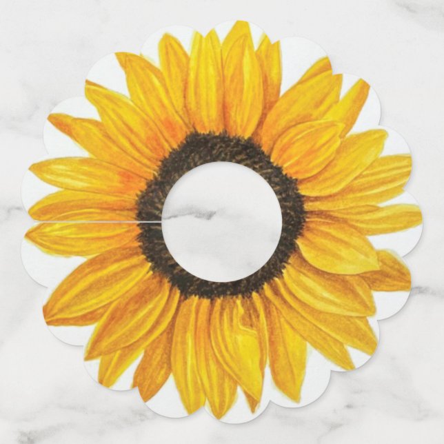 Etiqueta Para Copas De Vino girasol (Anverso)