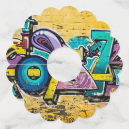 Etiqueta Para Copas De Vino Grafiti, Grundarfjordur, Islandia