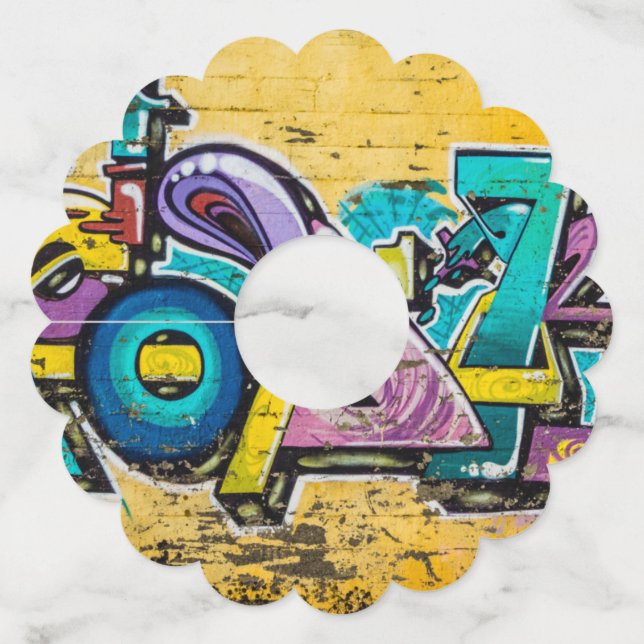 Etiqueta Para Copas De Vino Grafiti, Grundarfjordur, Islandia (Reverso)