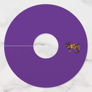 Etiqueta Para Copas De Vino Halloween/mística/gato/otoño