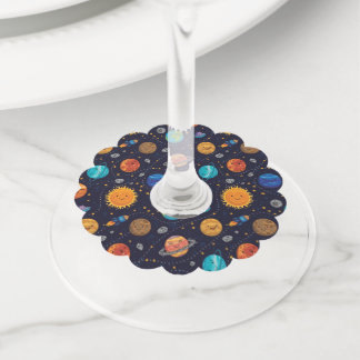 Etiqueta Para Copas De Vino Happy Planets Wine Tags
