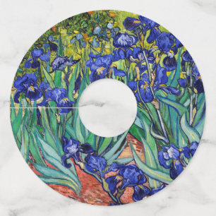 Etiqueta Para Copas De Vino Irises de Vincent van Gogh