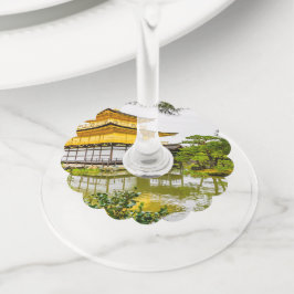 Etiqueta Para Copas De Vino Kinkaku-ji, el pabellón dorado, Kioto