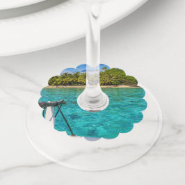 Etiqueta Para Copas De Vino Laguna de Bora Bora