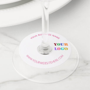Etiqueta Para Copas De Vino Logotipo de la empresa personalizado y etiqueta de