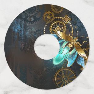 Etiqueta Para Copas De Vino Luciérnaga de Steampunk