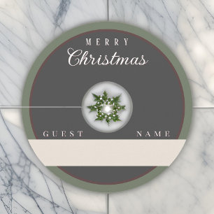 Etiqueta Para Copas De Vino Magnífica tipografía de época moderna simple Feliz