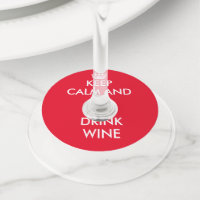 Mantener la calma y beber vinos divertidos etiquet