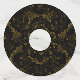 Etiqueta Para Copas De Vino Mariposa de vidrio manchado de oliva