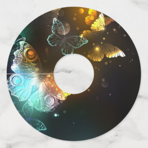 Etiqueta Para Copas De Vino Mariposa luminosa y mariposas nocturnas
