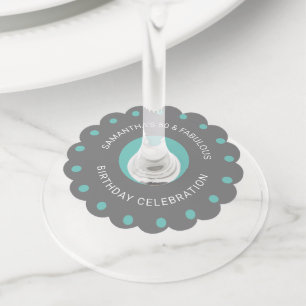 Etiqueta Para Copas De Vino Moda 50 y fabulosa fiesta de cumpleaños