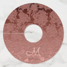 Monograma de la recepción Rosa Gold Elegant Weddin