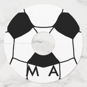 Etiqueta Para Copas De Vino Monograma simple añada su letra de nombre man mini