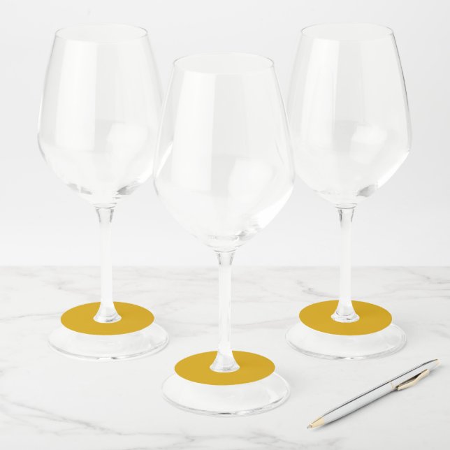 Etiqueta Para Copas De Vino Mustard Yellow (Set)
