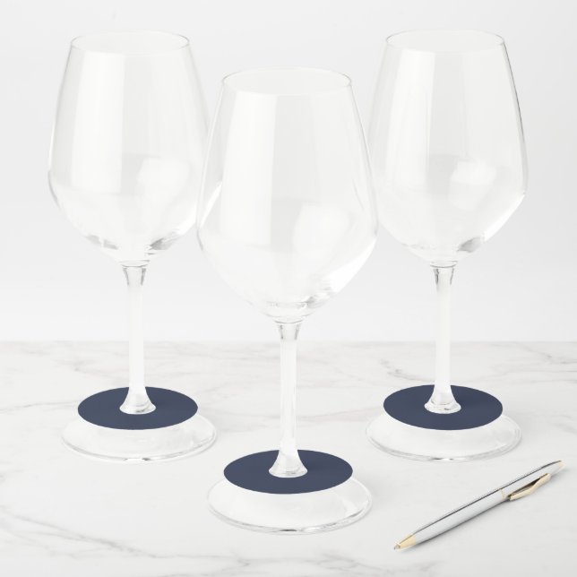 Etiqueta Para Copas De Vino Navy Blue (Set)