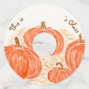 Etiqueta Para Copas De Vino NOMBRE ADICIONAL DE color de agua de calabazas pin