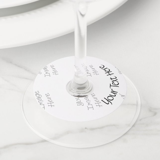 Etiqueta Para Copas De Vino Nuevos elementos de Personalizable (Detalle)