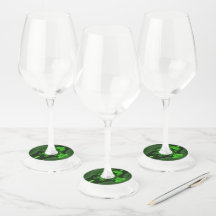 Ola Verde Oscura Y Espiral Lime