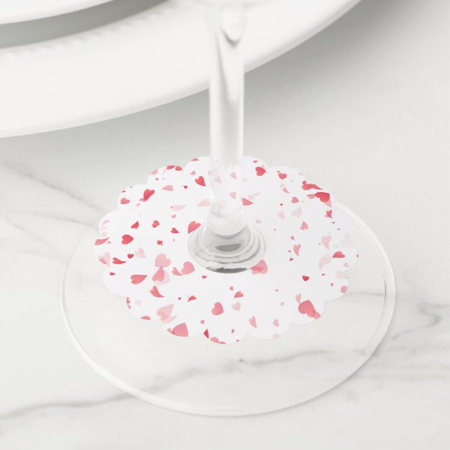 Etiqueta Para Copas De Vino Patrón cardíaco 33 (Detalle)