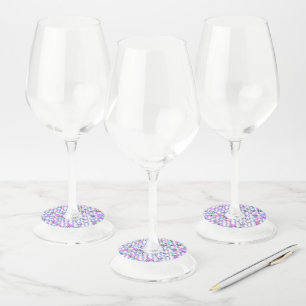 Etiqueta Para Copas De Vino Patrón de Ondas de Estallido de Estrellas Soñadora
