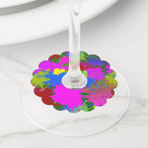 Etiqueta Para Copas De Vino Patrón de pintura 3