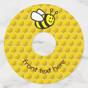Etiqueta Para Copas De Vino Personalizado Honeybee