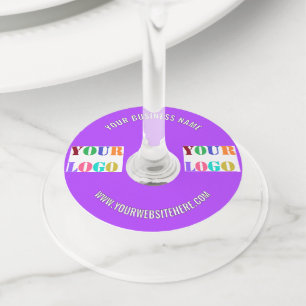 Etiqueta Para Copas De Vino Personalizado Marca de la empresa Textos Etiqueta