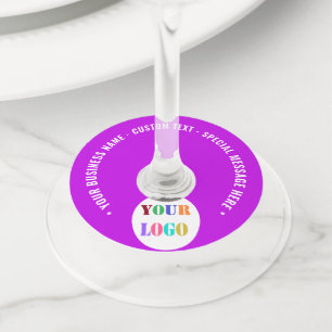 Etiqueta Para Copas De Vino Personalizado Marca de la empresa Textos y Colores
