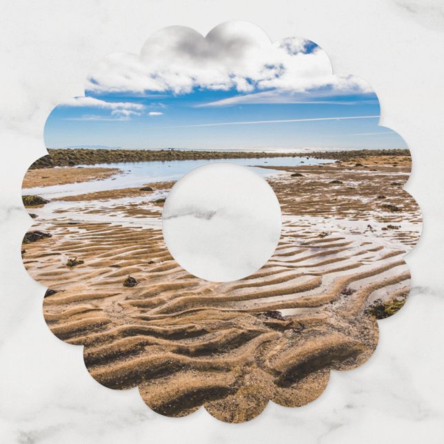 Etiqueta Para Copas De Vino Playa de Budir, Islandia (Reverso)