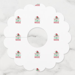 Etiqueta Para Copas De Vino Ranas de Navidad Traviesas o Buenas con Diseño de