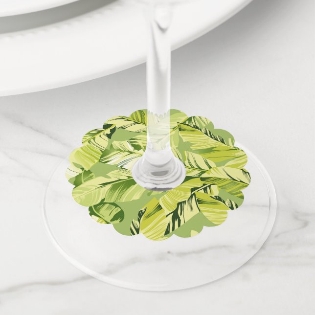 Etiqueta Para Copas De Vino Saltos de plátano 5 (Detalle)