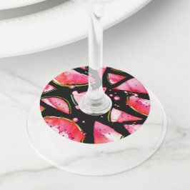 Etiqueta Para Copas De Vino sandía acuática 2