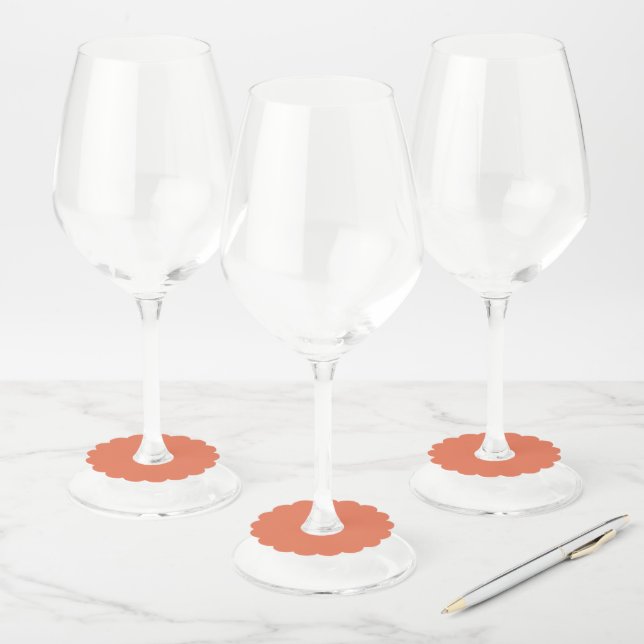 Etiqueta Para Copas De Vino Siena Quemada (Set)