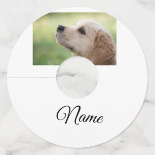 Etiqueta Para Copas De Vino Simple y colorido animal añadir nombre personaliza