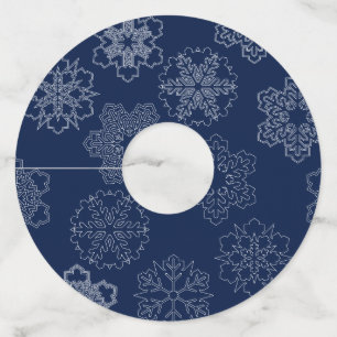 Etiqueta Para Copas De Vino Snowflake
