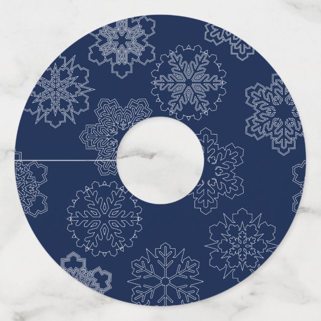 Etiqueta Para Copas De Vino Snowflake (Anverso)