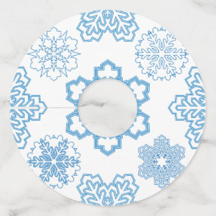 Etiqueta Para Copas De Vino Snowflake