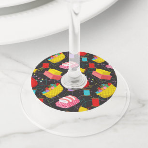 Etiqueta Para Copas De Vino Spools Sewing Threads Pins Blankets Seamstress