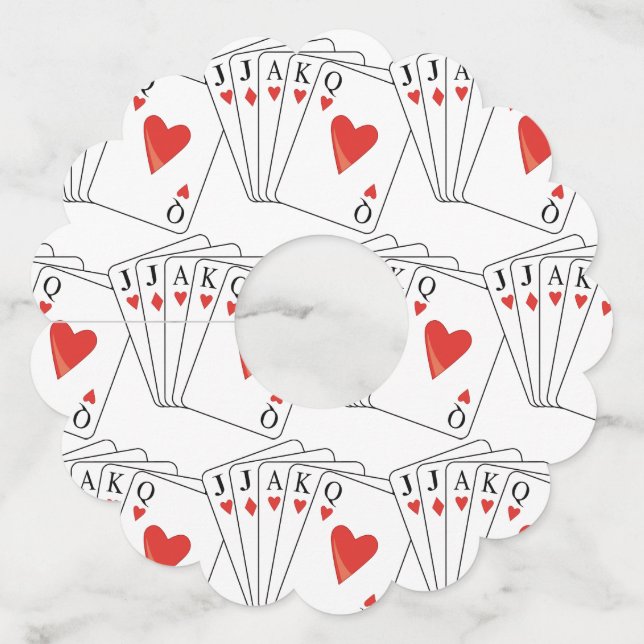 Etiqueta Para Copas De Vino Tarjetas de reproducción Euchre (Anverso)