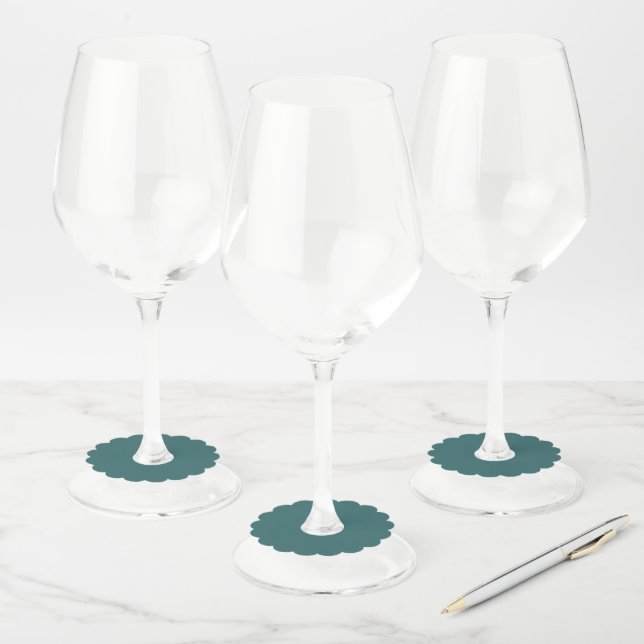Etiqueta Para Copas De Vino Teal Transformador (Set)